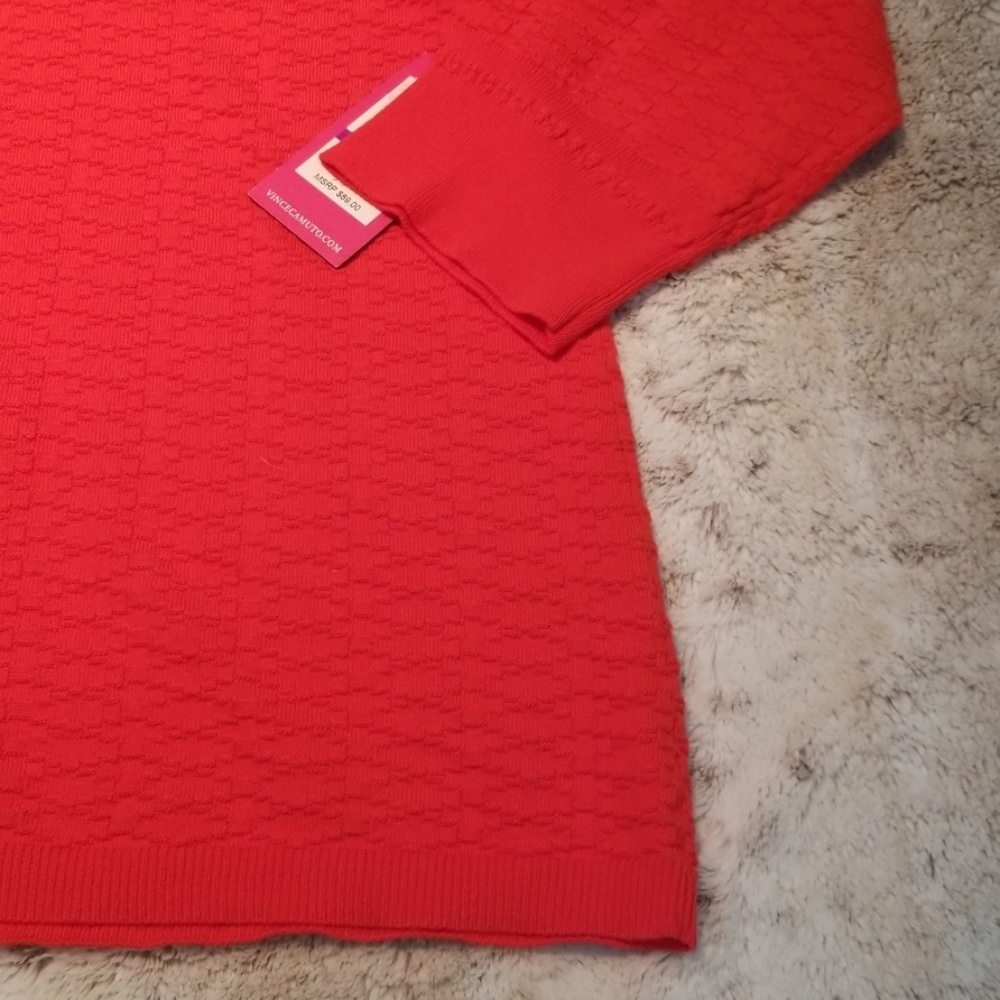 Vince Camuto Dark Orange Light Weight Crew Neck Sweater Size 2XL NWT - Picture 2 of 6